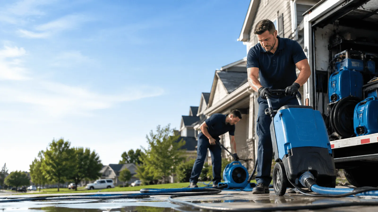 Dehumidification being performed in New Russia, NY
